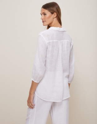 Linen Gauze Relaxed Shirt | Linen Clothing | The White Company UK
