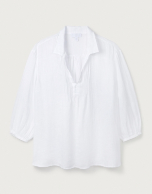 Linen Gauze Relaxed Shirt Linen Clothing The White Company UK