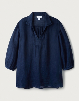 Linen Gauze Relaxed Shirt Linen Clothing The White Company UK