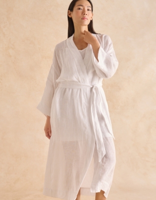 Linen Gauze Robe Robes & Dressing Gowns The White Company US