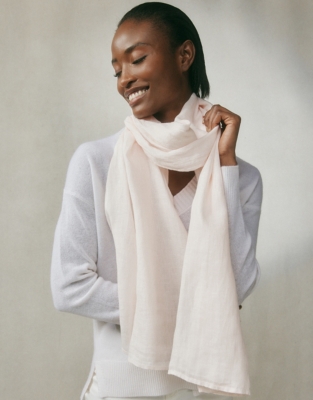 Linen gauze scarf new arrivals