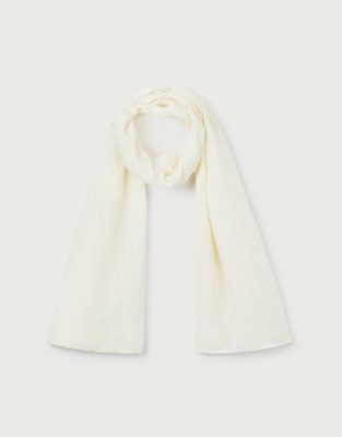 Linen Gauze Scarf - Lemon