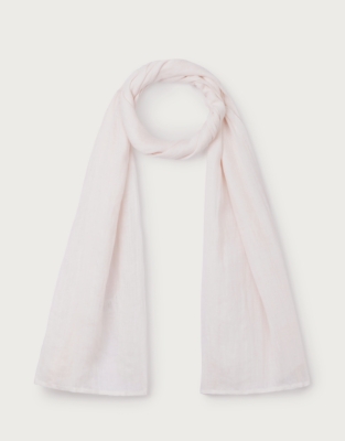 Linen Gauze Scarf - Baby Pink