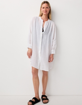 Linen Gauze Shirt Cover Up