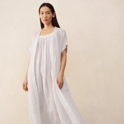 Linen Gauze Short Sleeve Robe