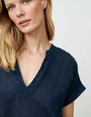 LinenGauze ShortSleeve Top All Clothing Sale The White Company US