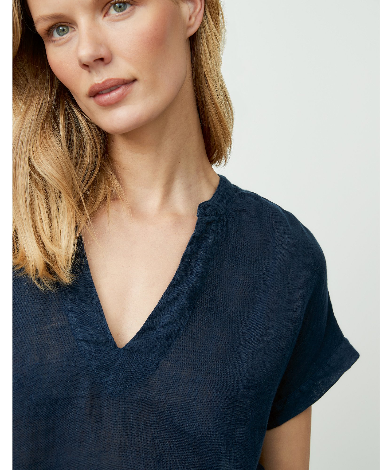 Linen-Gauze Short-Sleeve Top | All Clothing Sale | The White Company US