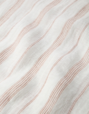 Linen Gauze Striped Blanket Scarf