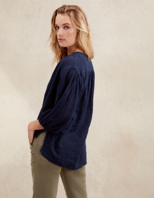 Linen Gauze Top Tops & Blouses The White Company US