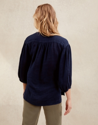Linen Gauze Top Tops & Blouses The White Company US