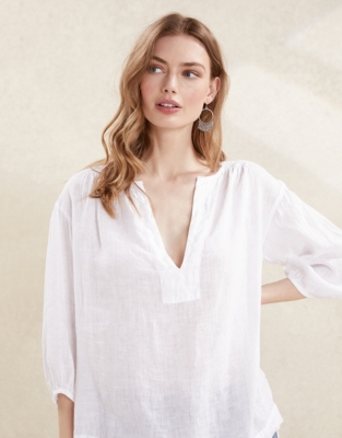 Linen Gauze Top | Clothing Sale | The White Company UK