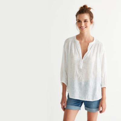 linen gauze top