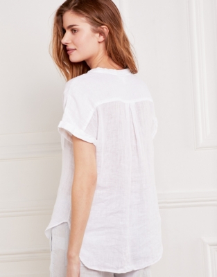 Linen Gauze Top All Clothing Sale The White Company US