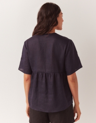 Linen Gauze VNeck Blouse Tops & Blouses The White Company US