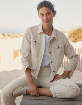 The white company denim 2024 jacket