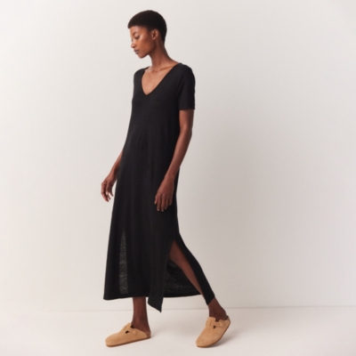 Linen Jersey Beach Cover Up Dress
