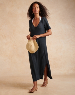 Linen Jersey Cover Up Dress Dresses & Skirts The White Company US