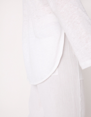 Linen Jersey Oversized Shirt
