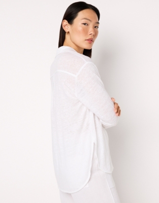 Linen Jersey Oversized Shirt