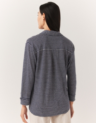 Linen Jersey Stripe Shirt