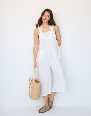 Linen Jumpsuit - White