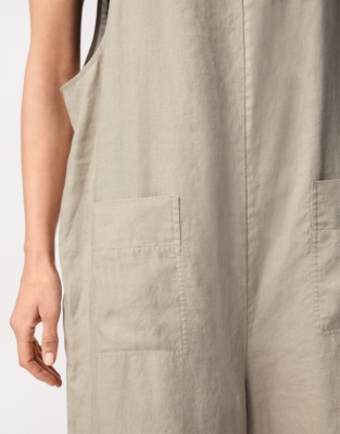 Linen Jumpsuit - Pale Willow