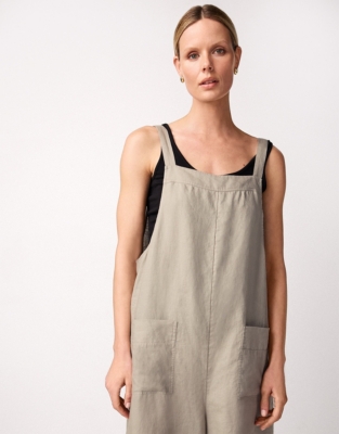 Linen Jumpsuit - Pale Willow