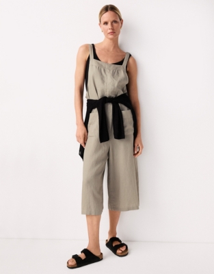 Linen Jumpsuit - Pale Willow