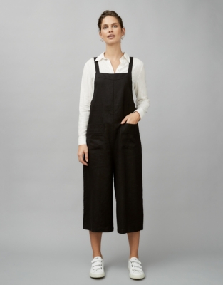 linen jumpsuit black