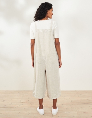 white linen jumpsuit