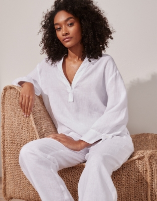 Linen on sale kimono shirt