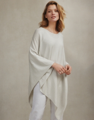 Linen Knit Poncho Sweaters & Cardigans The White Company US