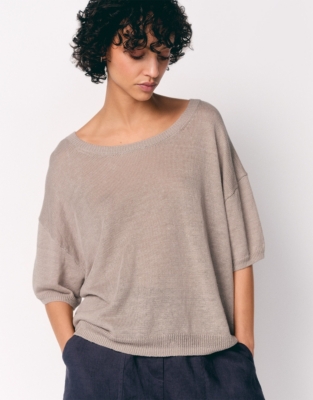 Linen Knitted T-Shirt