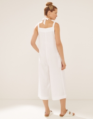 Linen Knot Detail Overalls
