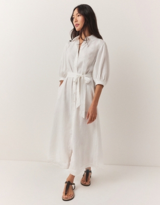 White maxi shirt dress hot sale uk