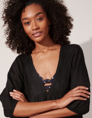 Linen Midi Beach CoverUp Clothing Sale The White Company UK