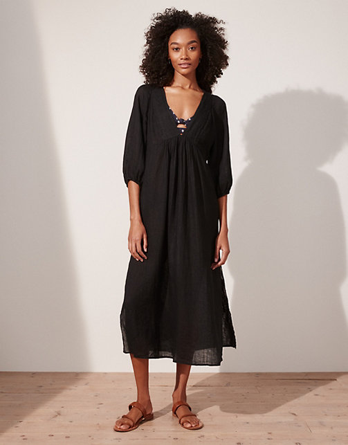 Linen Midi Beach Cover-Up | Clothing Sale | The White Company UK