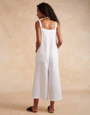 linen overall shorts