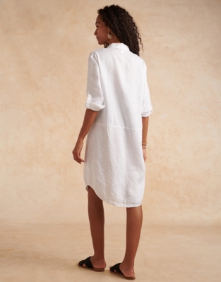 Linen Oversized Shirt Dress Cover Up Vacation Shop The White Company US