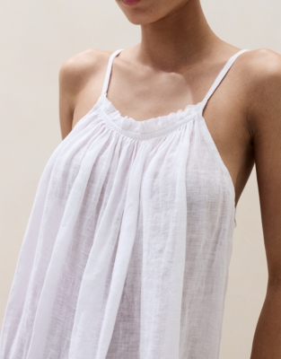 Linen Pleat Detail Midi Nightie