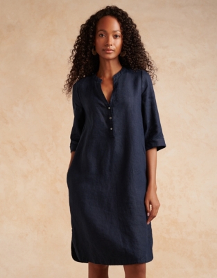 Womens linen shift clearance dress