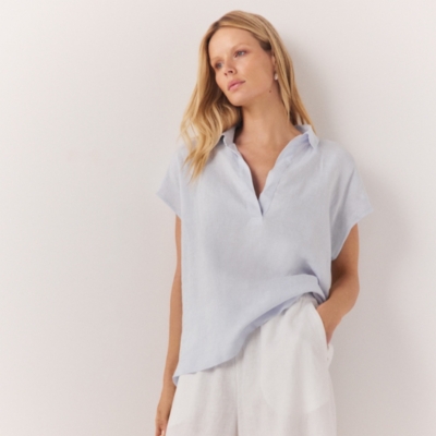 Linen Pop Over Shirt