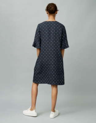 Linen Printed Dress Dresses The White Company UK