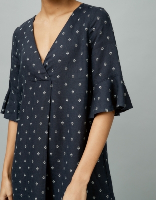 Linen Printed Dress Dresses & Skirts The White Company US