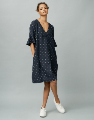 Linen Printed Dress | Dresses & Skirts | The White Company US