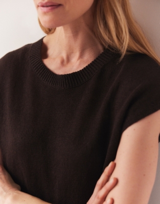 Linen Relaxed Knitted T-Shirt
