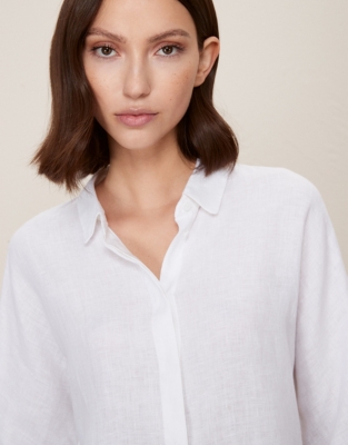 Linen Relaxed Shirt Clothing Sale The White Company UK