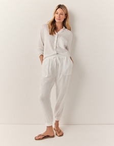 Linen Rib Cuff Joggers