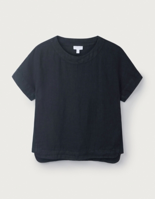 Linen Rib Side T-Shirt