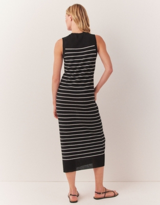Linen Rich Breton Stripe Knitted Dress